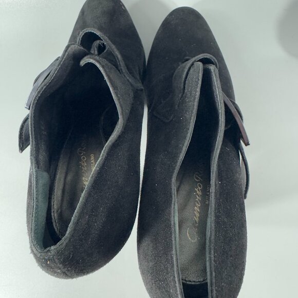 Gianvito Rossi Gianvito Rossi Black Suede Camnero Nero Pumps  Gianvito Rossi Black Suede Pumps, Size 37 1/2